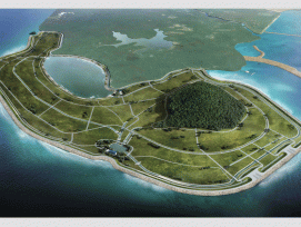 Mehr Grund für ein stetig wachsendes Land? So soll Palau Tekong dereinst aussehen. (HDB)