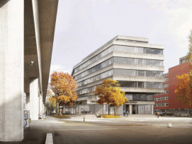 Der geplante Neubau der Kriminalabteilung der Stadtpolizei Zürich… (Penzel Valier AG, Zürich)