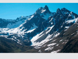 Blockgletscher im Val Muragl im Oberengadin. Dies ist einer der Blockgletscher, der jährlich im Rahmen von Permos vermessen wird. (Jeannette Noetzli, Permos)