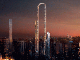 Ein umgekehrtes, schmales U: so stellen sich die Architekten ihren "langen" Turm vo. (zvg)