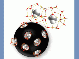 In Kohlenstoffen mit Nanometer kleinen Poren können grosse Mengen Methanhydrat gespeichert werden. (Lars Borchardt/TU Dresden)
