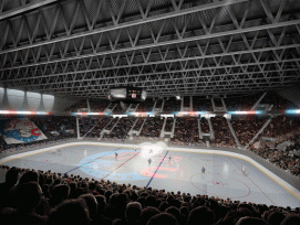 Innenansicht des neuen Eishockeystadions "Theatre of Dreams" der ZSC Lions. (Bilder ZSC Lions)