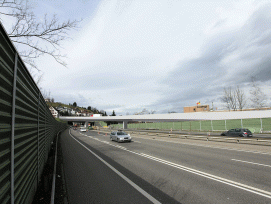 Der Zubringer zum verschobenen A3-Anschluss Wollerau soll in Form einer Brücke realisiert werden. (Visualisierungen zvg)