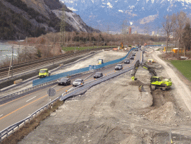 Ein Rückblick: So sah es auf der A13 zwischen Chur Nord und Zizers während Monaten aus. (Bild: Bundesamt für Strassen Astra)
