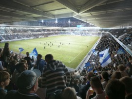 Das neue Fussballstadion. (Visualisierungen nightnurse images, Zürich)