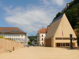 Das Hohe Haus im Regierungsviertel von Vaduz.