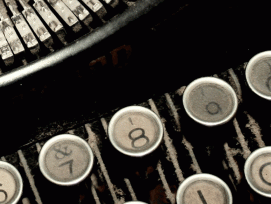 Schreibmaschine, Schmuckbild.