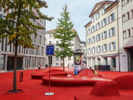 Roter Platz in Wil, St. Margrethen in St. Gallen