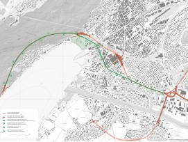 Der Alternativ-Vorschlag des offiziellen Westast-Projekts in Biel sieht für den Tunnel eine andere Linienführung vor.