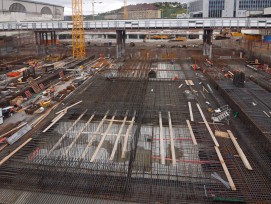 Stuttgart 21, Bauarbeiten am Hauptbahnhof im Oktober 2017.