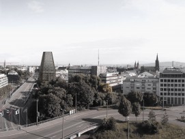 Geplantes Hochhaus an der Heuwaage im Kanton Basel-Stadt.