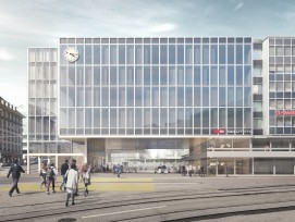 So soll der neue Bahnhofzugang Bubenberg (Mitte) am Berner Hauptbahnhof dereinst aussehen.