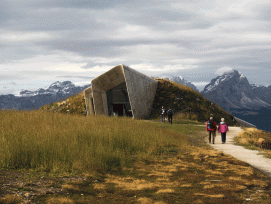 Messner Mountain Museum auf dem Kronplatz-Gipfel, Südtirol.