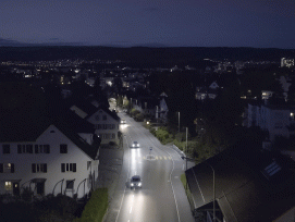 Das verkehrsbeobachtende Licht der EKZ und Schréder.