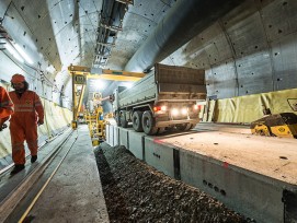 Bauarbeiten für den Belchen-Sanierungstunnel