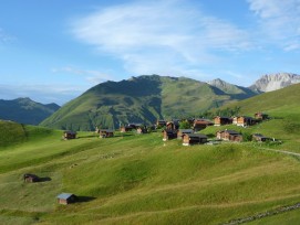 Ehemalige Walsersiedlung Medergen bei Arosa, heute Maiensäss.