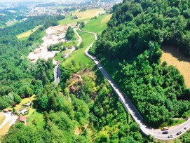 Kantonsstrasse K4, Abschnitt Kurve Ränggloch, Horüti.