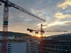 Baustelle in Zürich.