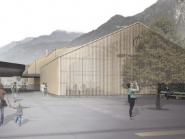So sieht die neue Gotthard-Raststätte aus, Visualisierung.