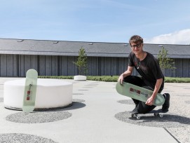 Der Bauingenieur-Student Damien Sommer entwickelte ein Skateboard aus Fiberglas.