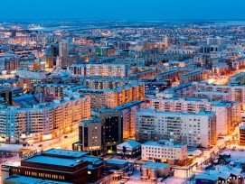 Panorama der Hauptstadt Jakutsk.