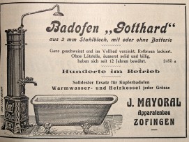 Vor fast 100 Jahren taufte man einen simplen Badofen auf den Namen «Gotthard».