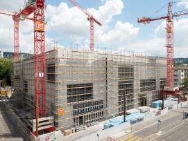 So sieht der fertige Rohbau der Kunsthaus-Erweiterung am Zürcher Heimplatz aus.