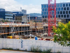 Bau Schulanlage am Pfingstweidpark Zürich