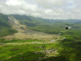 Erdrutsch auf Leyte, Philippinen.