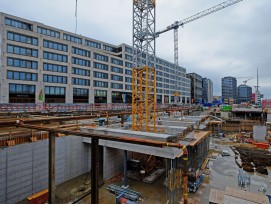 Baustelle Europaallee Zürich im Jahr 2016.