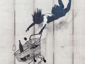 Eine Kreation von Banksy in London.