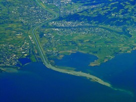 Rheinmündung in den Bodensee.