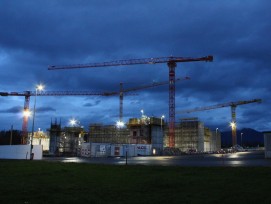 Baustelle in Galgenen im Kanton Schwyz, Symbolbild.