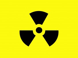 Warnzeichen für Radioaktivität, Symbolbild.