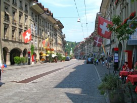 Kramgasse und Gerechtigkeitsgasse in der Berner Altstadt: Bis Ende Juni 2019 wird hier kein Wasser mehr fliessen.