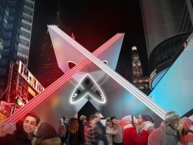 Valentinstag: Das X von Reddymade auf dem Times Square in New York