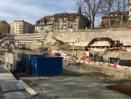 Blick auf die RBS-Baustelle.