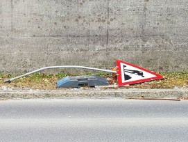 Baustellenschild, Symbolbild.