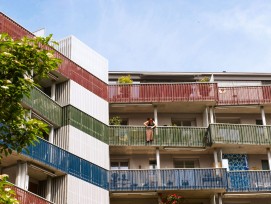 Gute Wohnatmosphäre trotz Dichte: Balkone der Genossenschaftssiedlung Himmelrich 2 in Luzern.