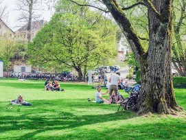 Das Eichholz in Wabern BE bietet Erholung mitten im urbanen Raum. In Zukunft wird es an heissen Sommertagen zu einer Klimaoase.