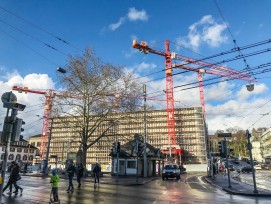 Der Erweiterungsbau für das Kunsthaus wird im Winter 2020 fertiggestellt sein.