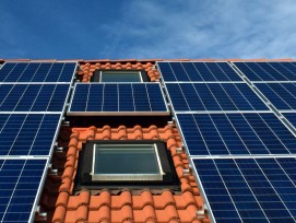 Solarpanels auf Dach