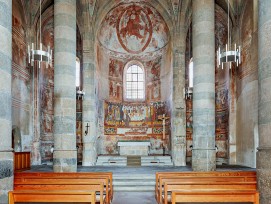 Der Chor der Klosterkirche St. Johann in Müstair GR.