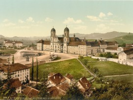 Historische Postkarte von Einsiedeln