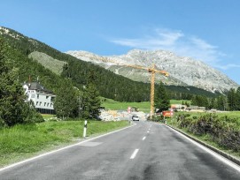 Baustelle zwischen Zernez und Müstair