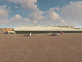 Visualisierung neuer Hangar Flughafen Zürich