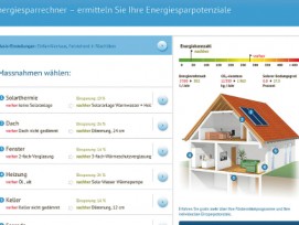 Einfach und anschaulich: Der Energiesparrechner auf «baufördergelder.ch» zeigt das Potenzial einer energetischen Sanierung auf.