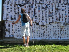 Ein Teil der Fan-Wand in Obermutten