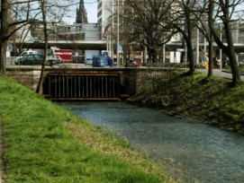 Vom Birsig geht laut der Untersuchung grössere Überschwemmungsgefahr aus als vom Rhein.