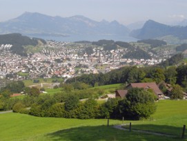 Der SGV will eine straffere Raumplanung verhindern. Das Foto zeigt die Gemeinde Horw bei Luzern.